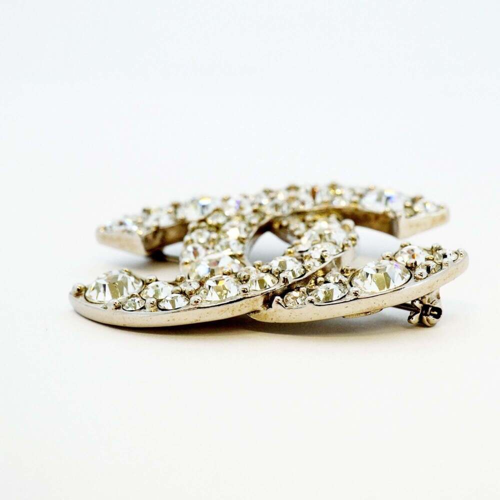 CHANEL Silver Logo Brooch - Picture 3 of 6